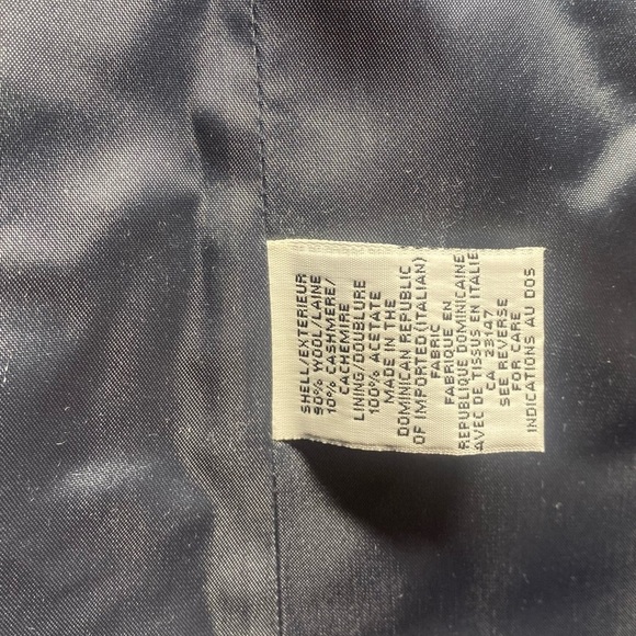 Talbots Baby Blue Pea Coat Buttons Wool Cashmere Beautiful Warm Winter Sz 12 - Picture 3 of 11